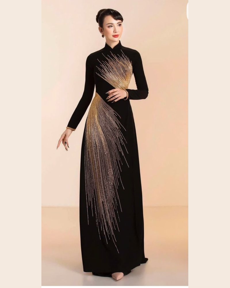 Beaded full-length occasion gown